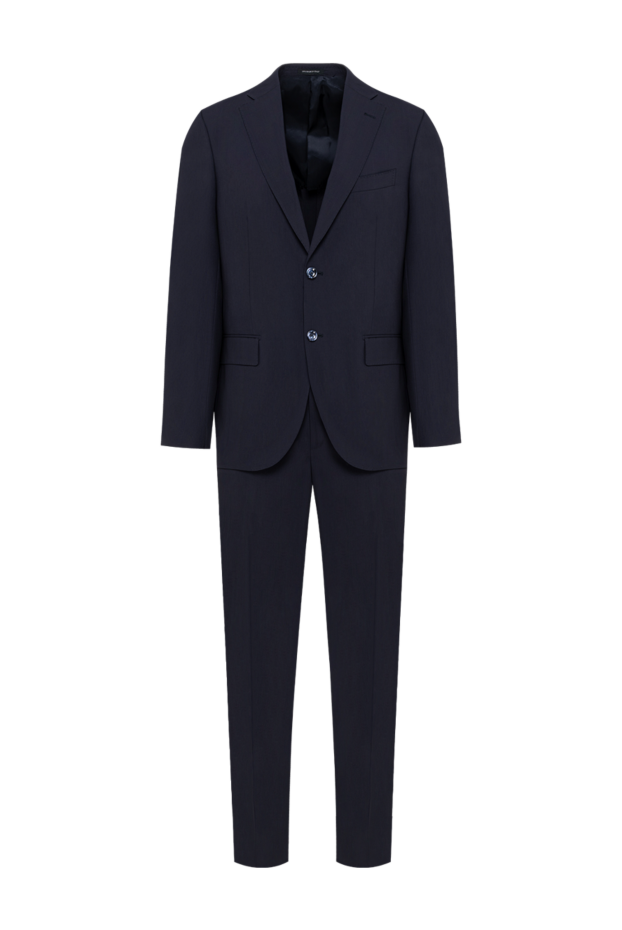 Sartoria Latorre men's classic dark blue two-piece suit made of fine wool 194607 - photo 1