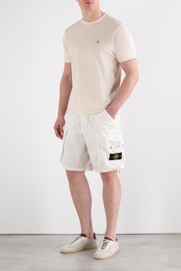 Stone Island men's bermuda cargo shorts in white 194623 - photo 2
