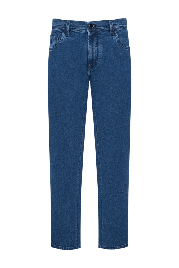 Scissor Scriptor men's straight leg blue jeans with crocodile patch and letter s 194633 - photo 1