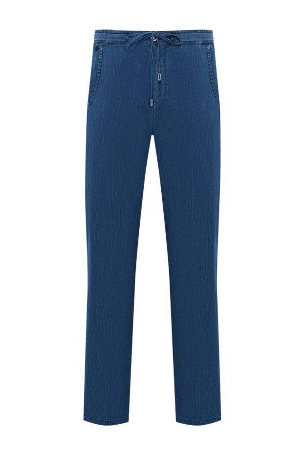 Scissor Scriptor men's light denim tapered blue jeans with a drawstring waistband 194636 - photo 1