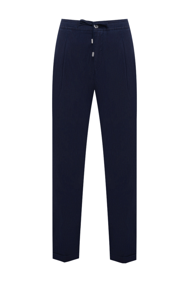 Scissor Scriptor men's dark blue tapered jeans with pleats and cuffs 194637 - photo 1