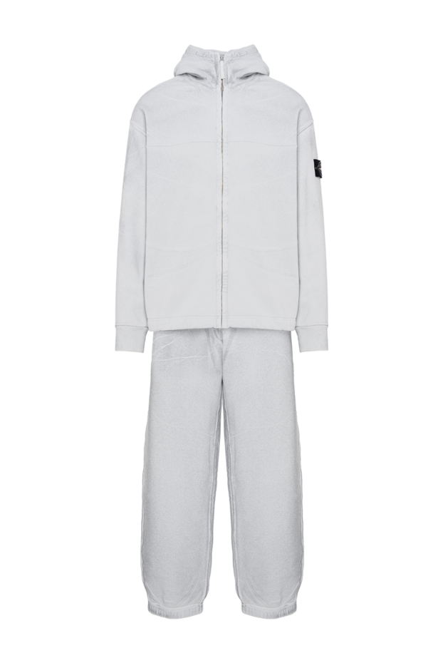 Stone Island light gray tracksuit with reflective coating and a patch 194690 - photo 1