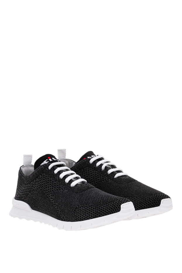 Kiton dark grey sneakers with a contrasting ultra-light sole and snow-white laces 194704 - photo 3