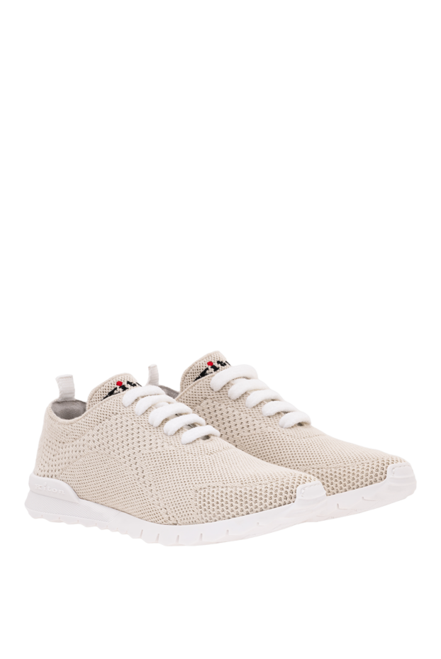 Kiton textile sneakers made of cotton jersey in beige color 194705 - photo 3