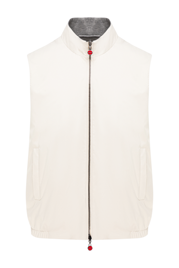 Kiton reversible cream-grey waistcoat with a stand-up collar 194730 - photo 1