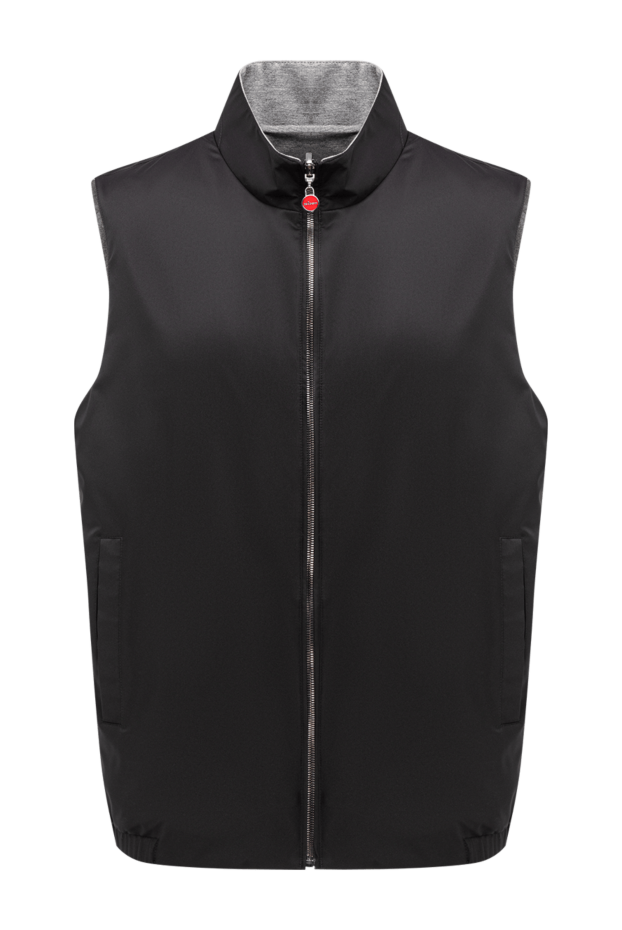 Kiton black straight-cut vest with a zipper 194731 - photo 1