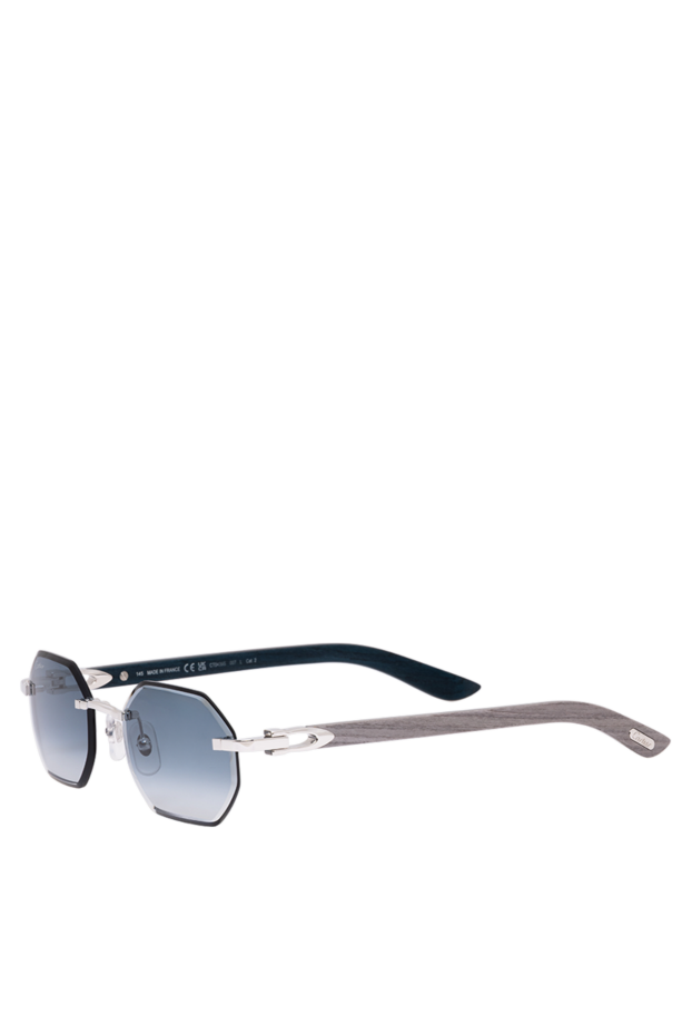 Cartier geometric rimless sunglasses with grey wooden temples 194764 - photo 2