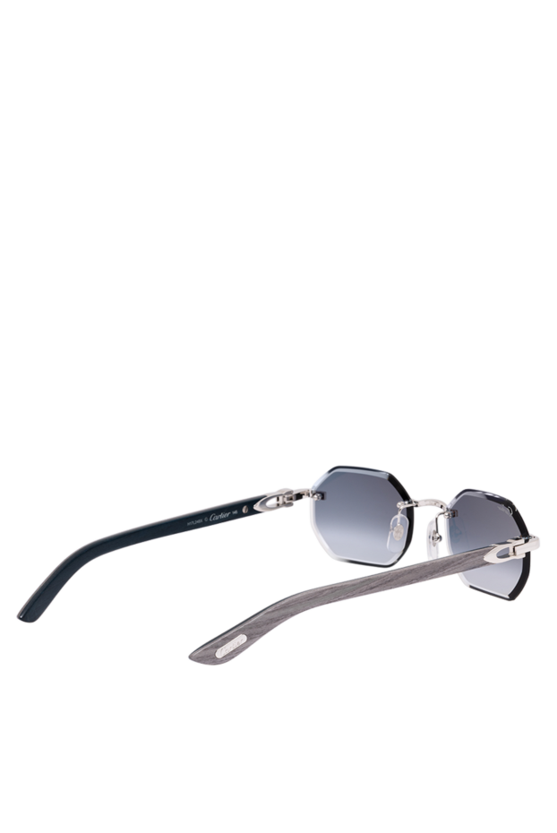 Cartier geometric rimless sunglasses with grey wooden temples 194764 - photo 3