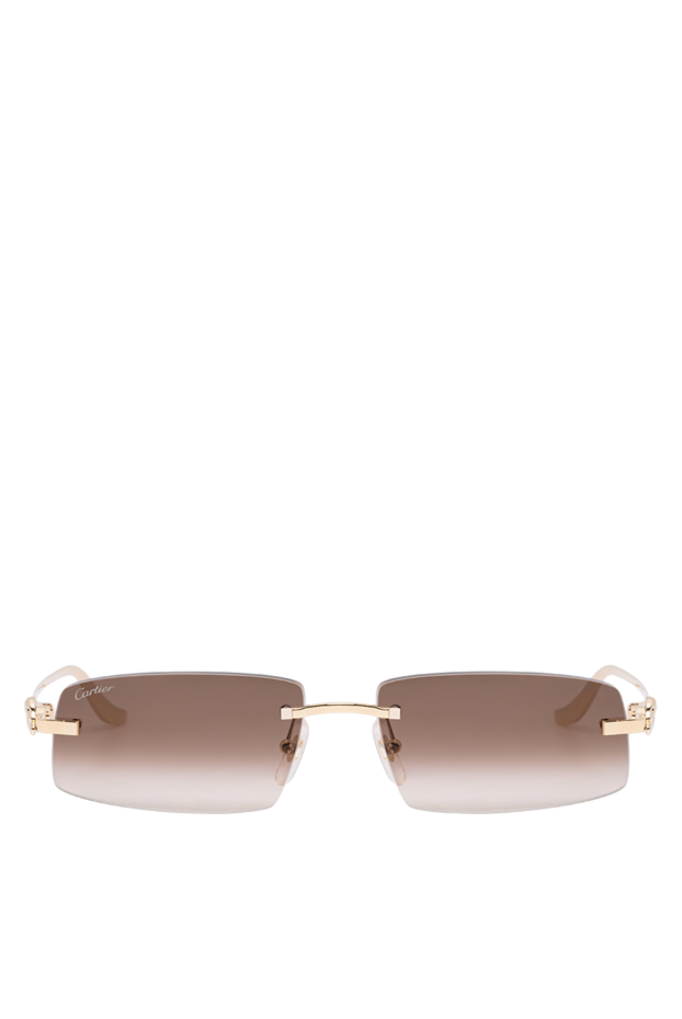 Cartier rimless rectangular sunglasses with golden panther 194774 - photo 1
