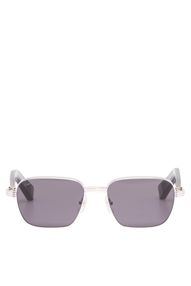 Cartier silver sunglasses with translucent lilac temples and a pattern 194778 - photo 1