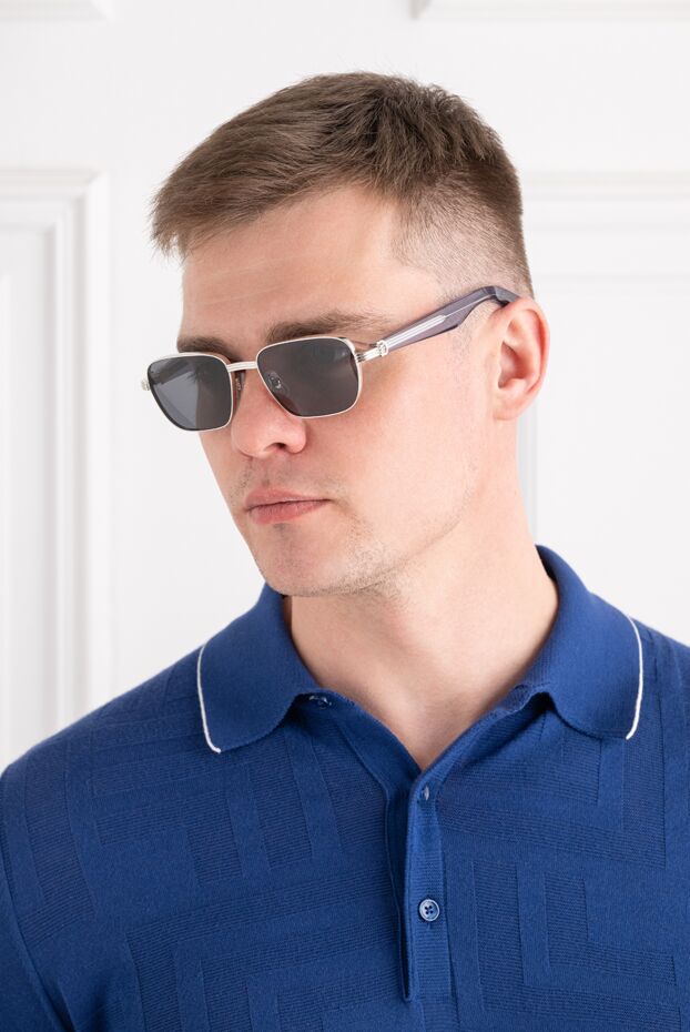 Cartier silver sunglasses with translucent lilac temples and a pattern 194778 - photo 3