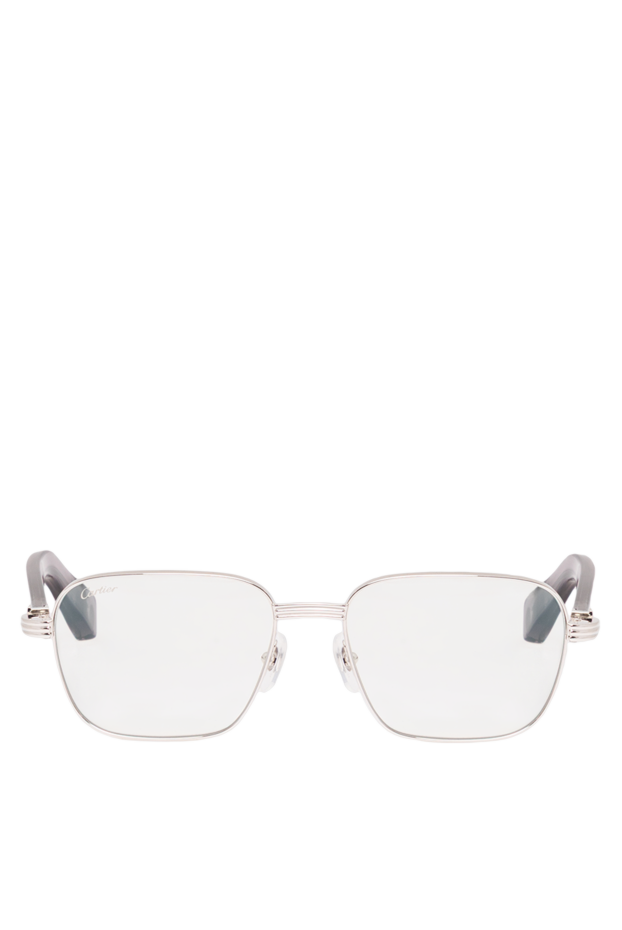 Cartier première rectangular metal frame glasses with translucent gray temples 194779 - photo 1
