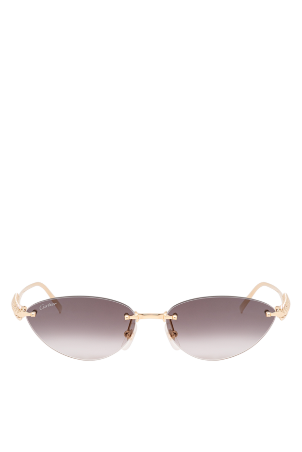 Cartier rimless cat eye sunglasses with spikes and brown gradient lenses 194787 - photo 1