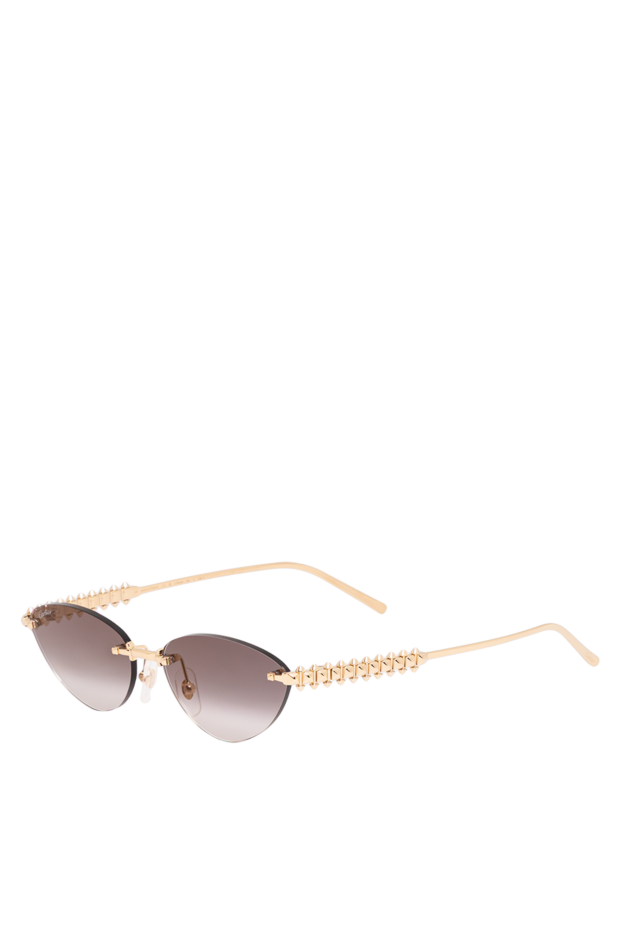 Cartier rimless cat eye sunglasses with spikes and brown gradient lenses 194787 - photo 2
