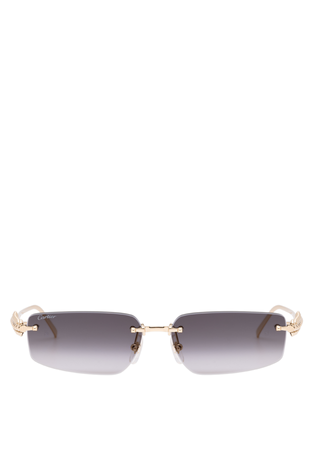 Cartier rectangular sunglasses with gradient lenses and textured studs on the temples 194789 - photo 1