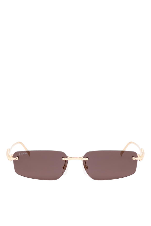 Cartier rimless rectangular glasses with dark brown lenses 194791 - photo 1