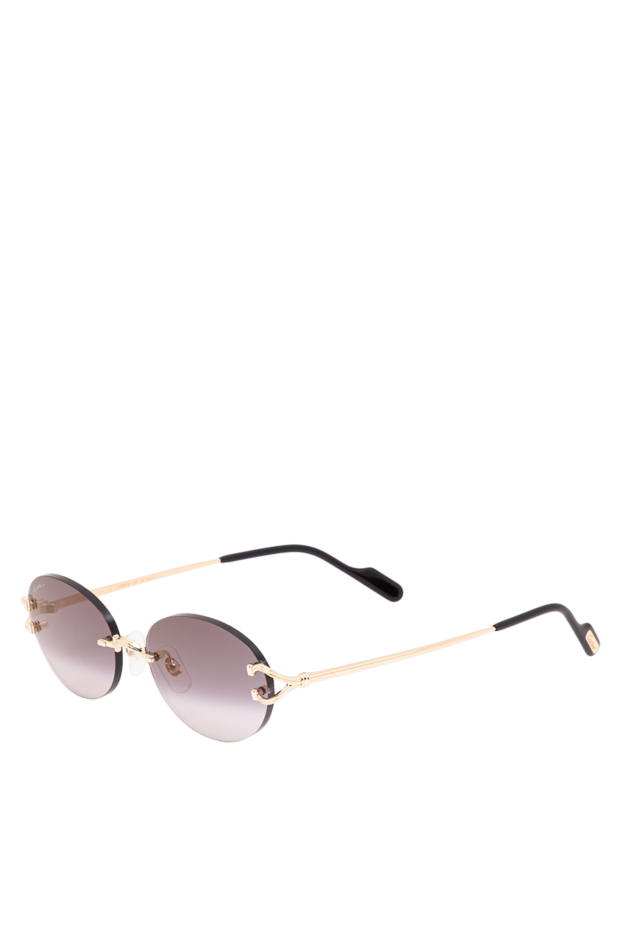 Cartier rimless oval glasses with gold temples and pink-gray gradient lenses 194801 - photo 3