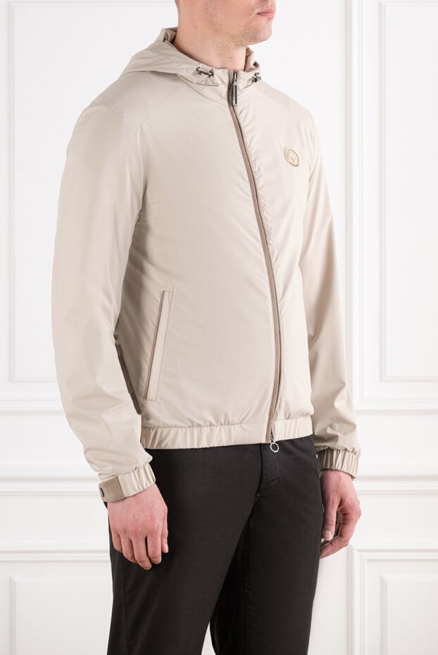 Stefano Ricci light beige lightweight windbreaker with a drawstring hood 194812 - photo 3