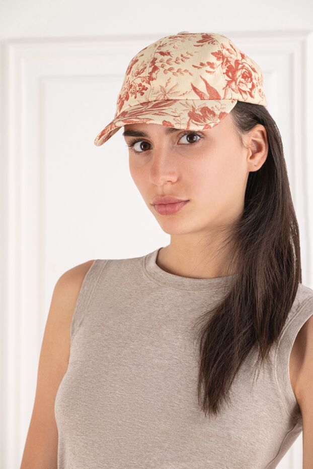 Gucci herbarium beige floral print baseball cap 194825 - photo 2