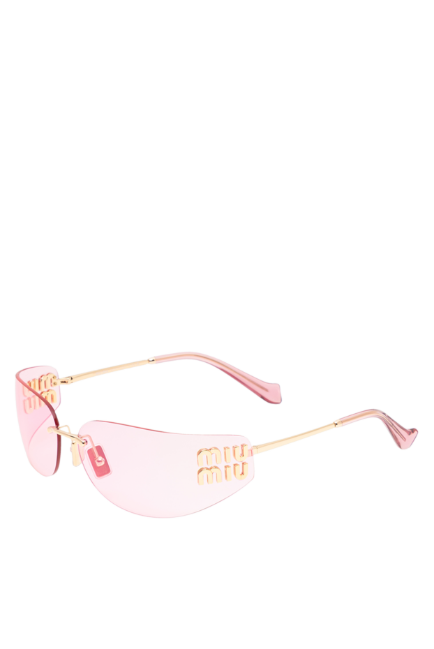 Miu Miu weightless, rimless sunglasses with pink lenses and an impressive gold logo 194828 - photo 3