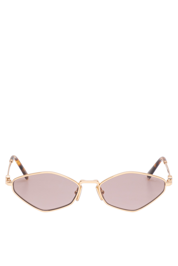 Miu Miu diamond-shaped metal glasses with powder lenses and corrugated temples 194831 - photo 1