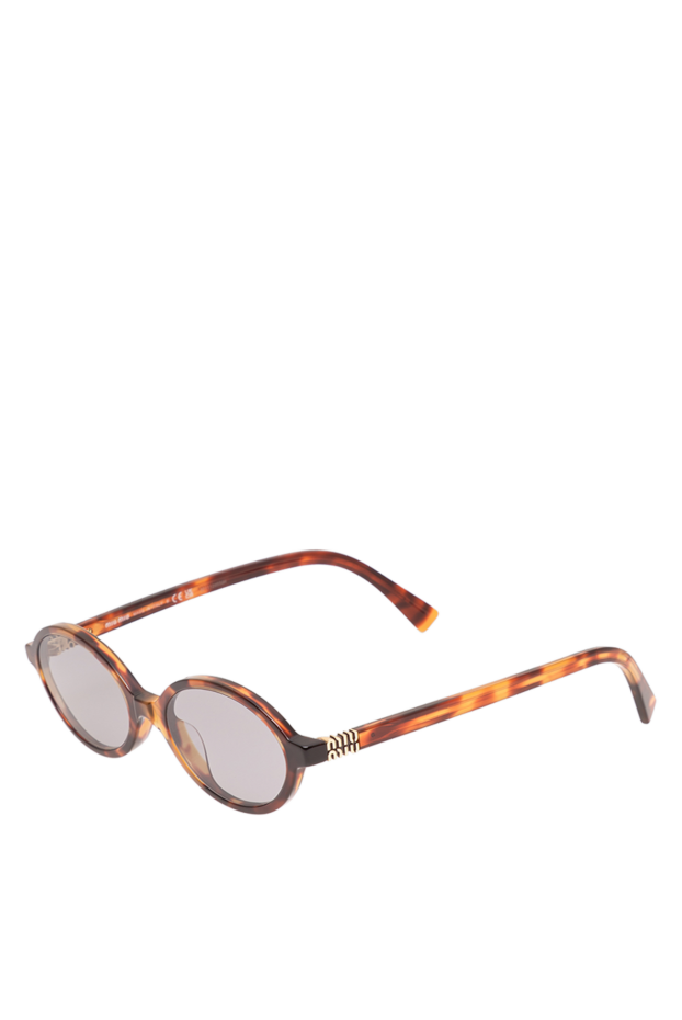 Miu Miu oval tortoiseshell sunglasses with translucent smoked lenses 194836 - photo 3