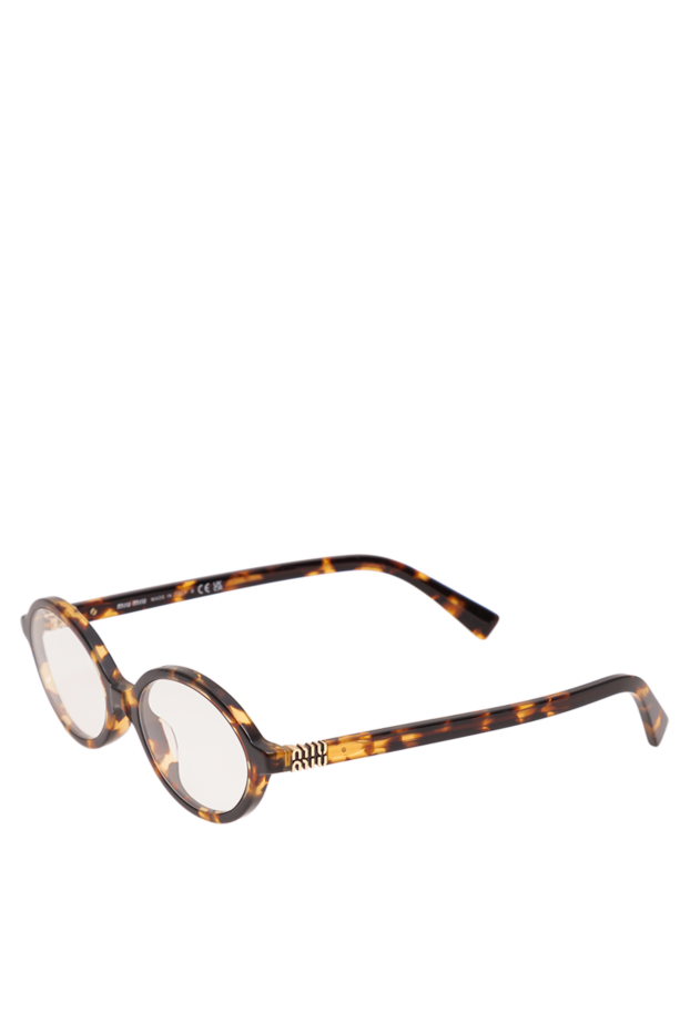 Miu Miu round tortoiseshell glasses with clear lenses and corrugated hinges 194843 - photo 3