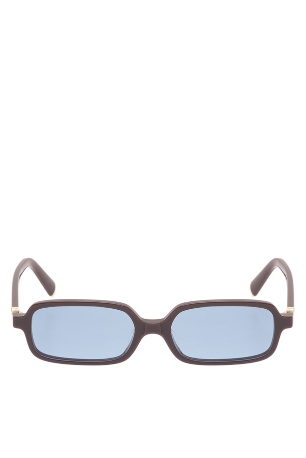 Miu Miu women's rectangular sunglasses with blue lenses and a corrugated logo 194845 - photo 1