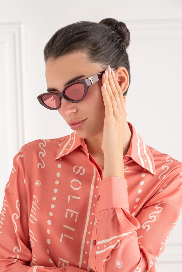 Tiffany&Co cat-eye sunglasses with burgundy frames 194858 - photo 2