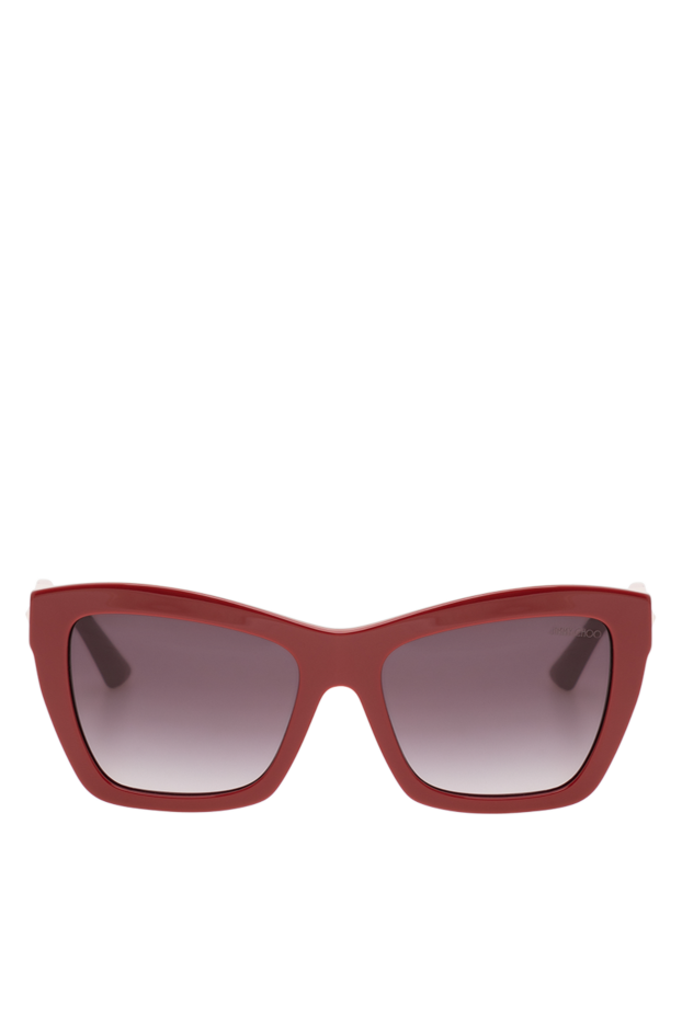 Jimmy Choo large burgundy cat-eye glasses with gold accents 194860 - photo 1