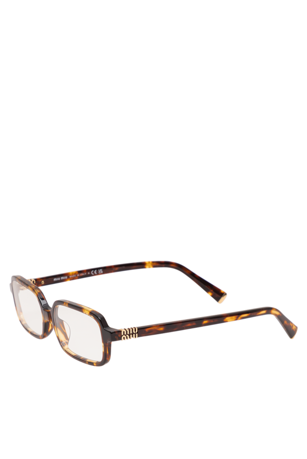 Miu Miu rectangular tortoiseshell frames with clear lenses and logo 194866 - photo 3
