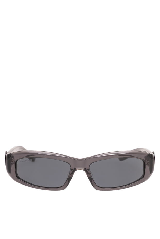Balenciaga rectangular sunglasses with translucent gray frames and logo 194920 - photo 1