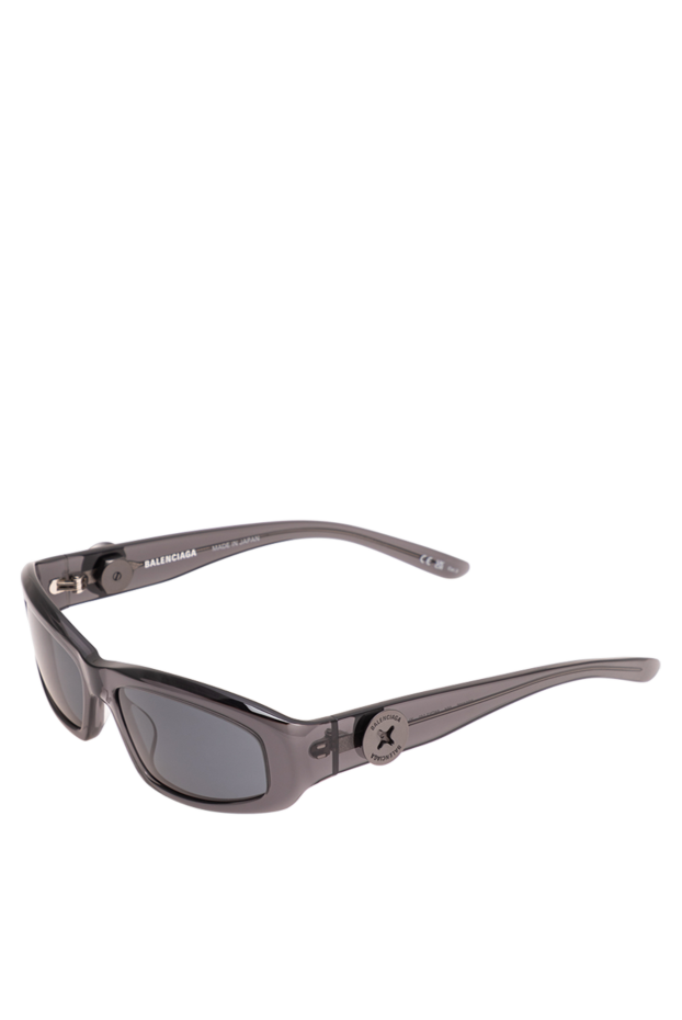 Balenciaga rectangular sunglasses with translucent gray frames and logo 194920 - photo 3
