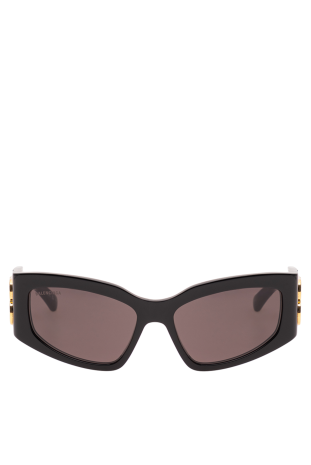 Balenciaga black sunglasses with chunky frames and a gold logo 194925 - photo 1