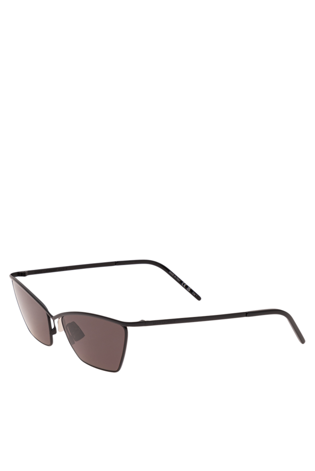 Saint Laurent v-тәрізді көпір және сұр линзалары бар металл мысық көзілдірігінен жасалған күннен қорғайтын көзілдірік 194936 - фото 3