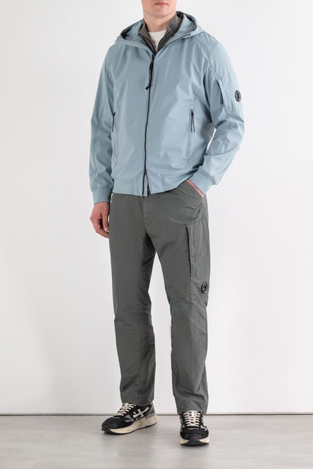 C.P. Company men's demi-season bomber jacket in gray and blue 194977 - photo 2