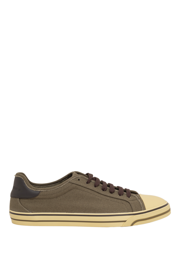 Dolce & Gabbana khaki-colored textile sneakers with a contrasting toe 195002 - photo 1
