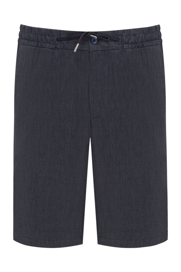 Cesare di Napoli men's dark blue bermuda shorts made of textured fabric 195056 - photo 1