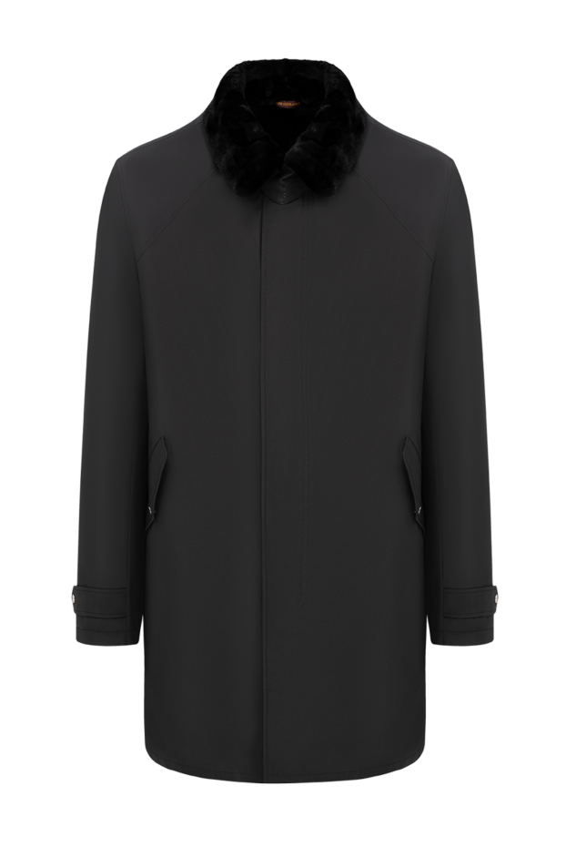 Seraphin men's black fur coat with a hidden fastening 195060 - photo 1