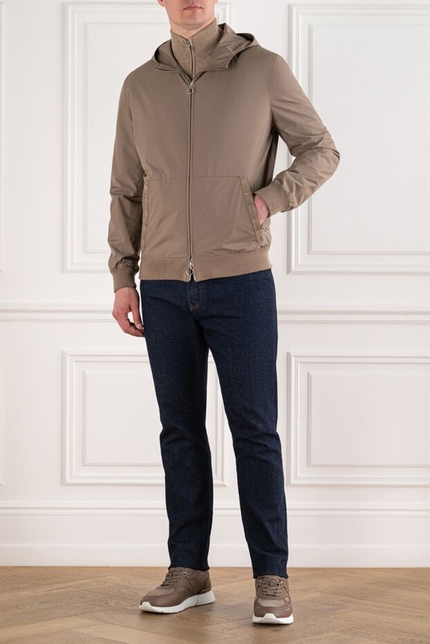 Seraphin a beige bomber jacket with a hood in a laconic design 195067 - photo 2