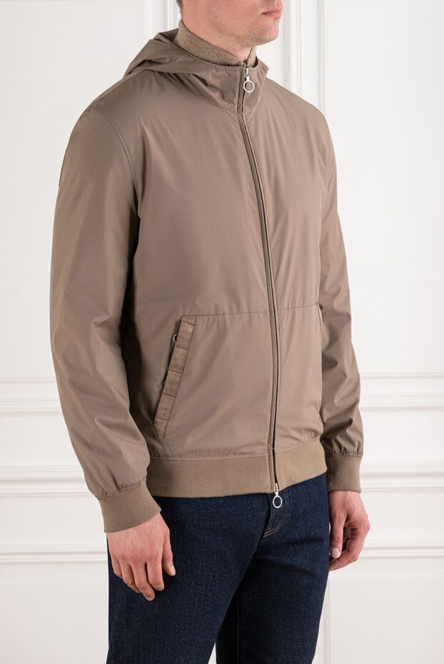 Seraphin a beige bomber jacket with a hood in a laconic design 195067 - photo 3