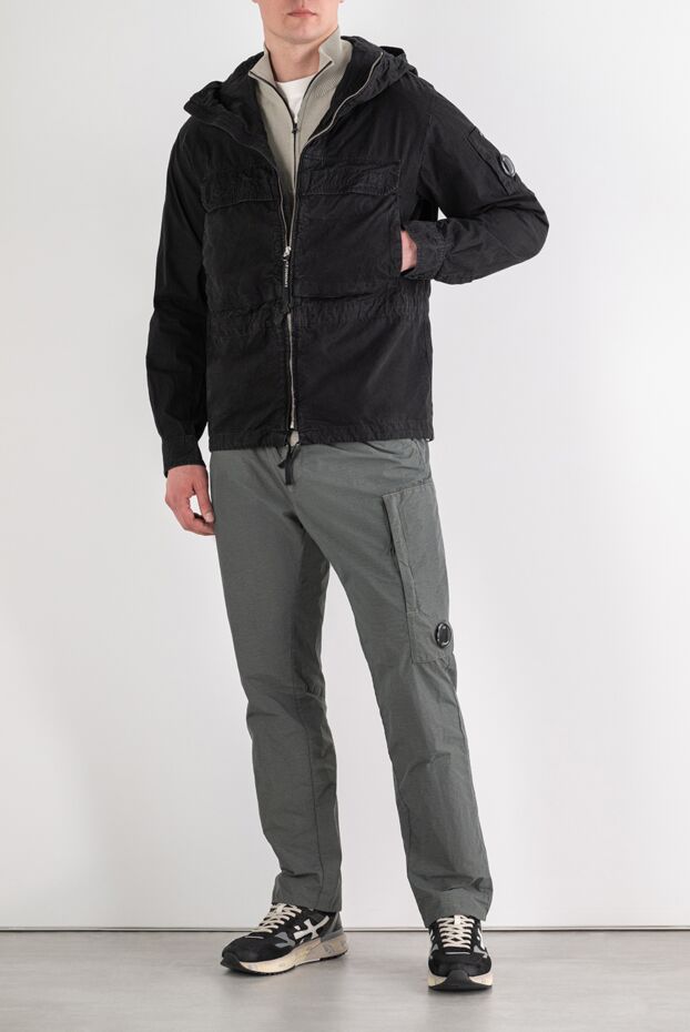 C.P. Company men's lightweight black cotton bomber jacket 195122 - photo 2