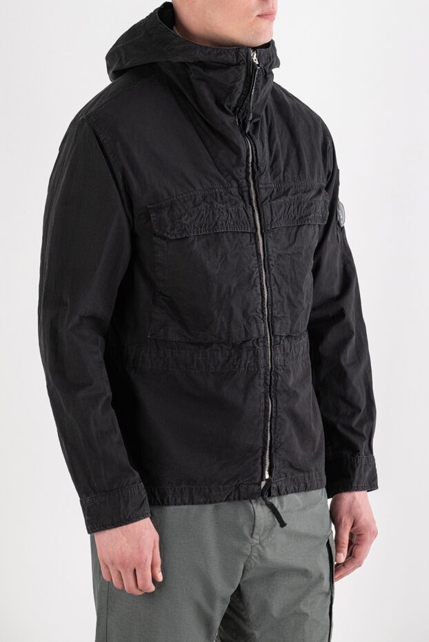C.P. Company men's lightweight black cotton bomber jacket 195122 - photo 3