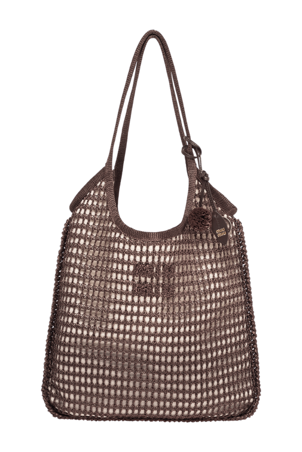 Miu Miu ivy crochet brown raffia bag 195124 - photo 1