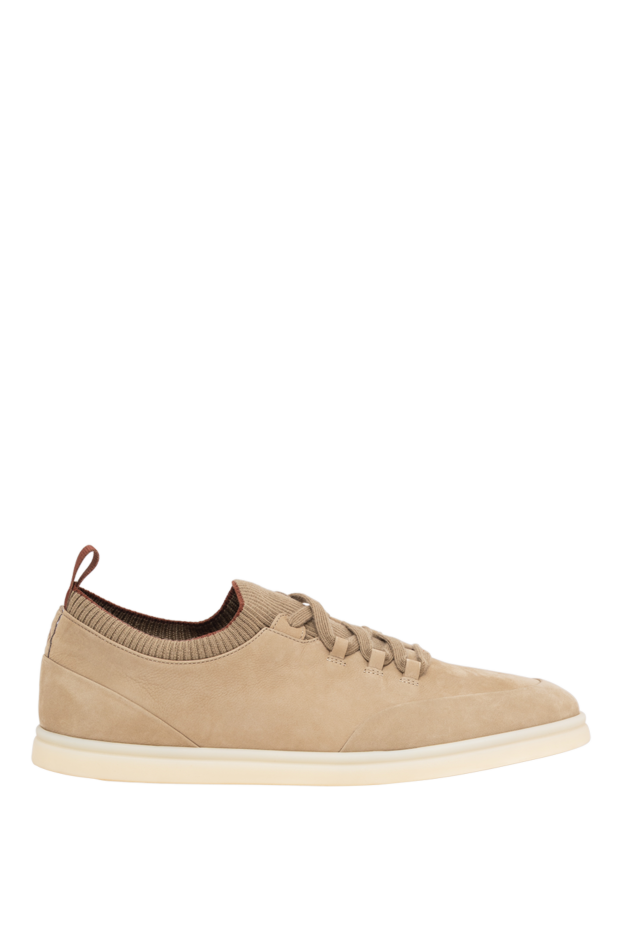 Loro Piana beige suede sneakers with knit inserts 195126 - photo 1