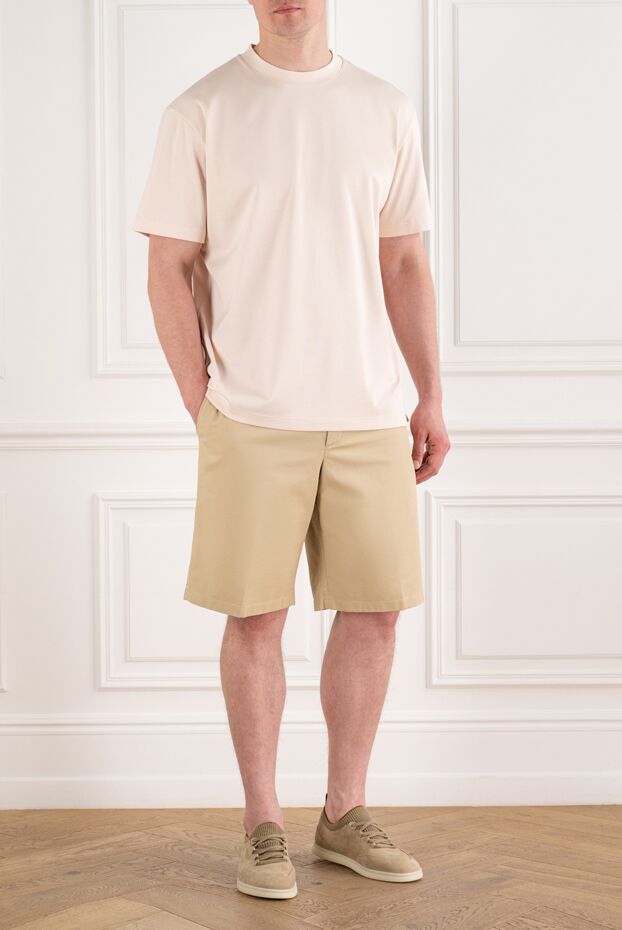 Loro Piana jarno men's classic chinos shorts in sand beige 195127 - photo 1