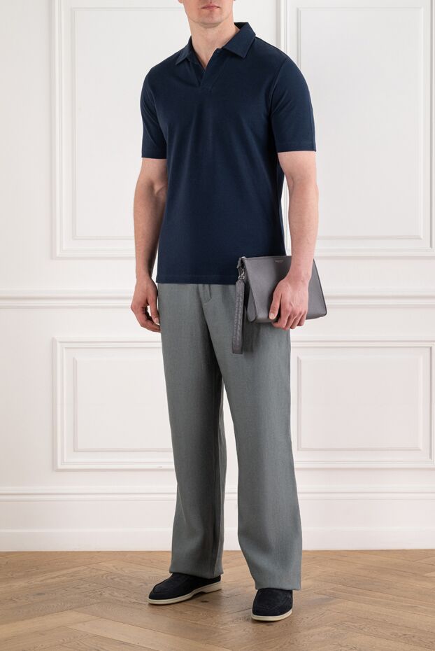 Loro Piana свободные шерстяные брюки с эластичным поясом 195130 - фото 2