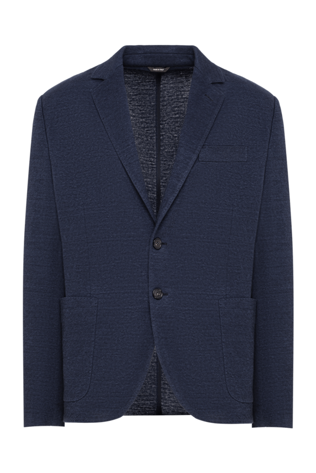 Loro Piana single-breasted blazer in blue linen and wool 195133 - photo 1