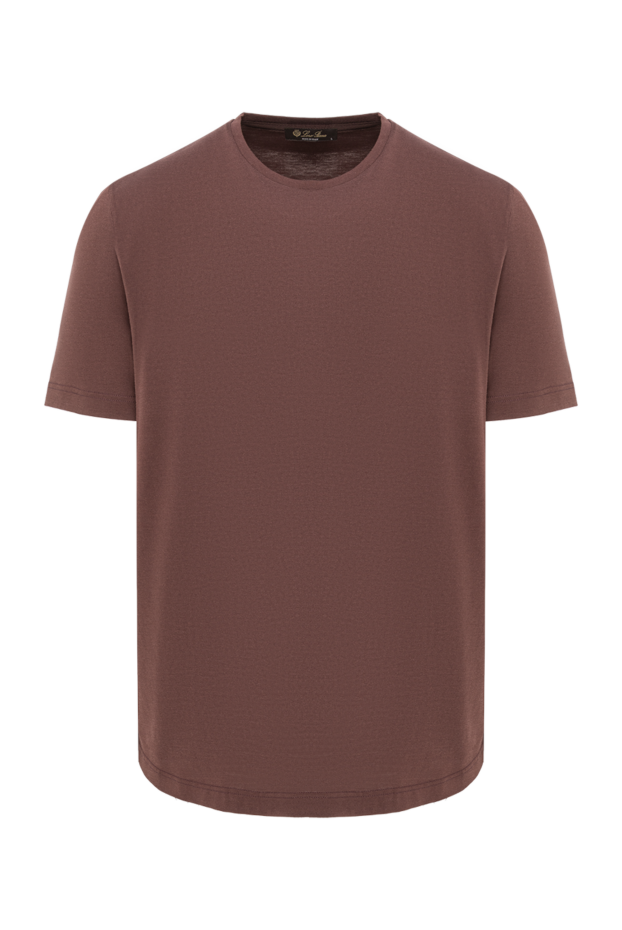 Loro Piana levo men's brown silk and cotton knit t-shirt 195141 - photo 1