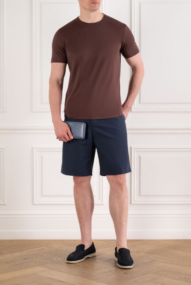 Loro Piana levo men's brown silk and cotton knit t-shirt 195141 - photo 2